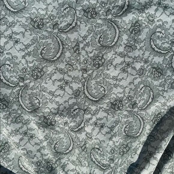 Vintage dress green paisley print - Picture 2 of 8